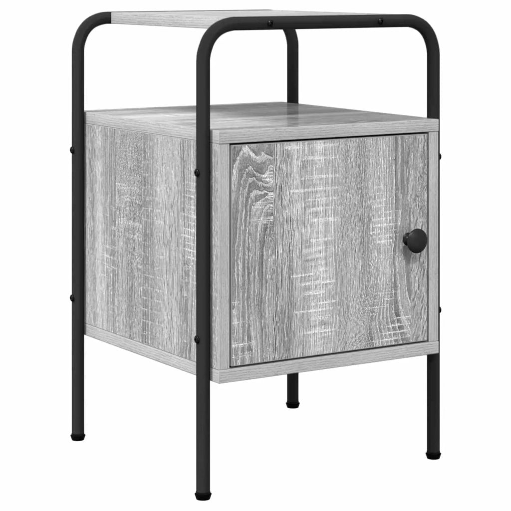 Armadio da Notte 2 pz Sonoma grigio Legno ingegnerizzato 8007594