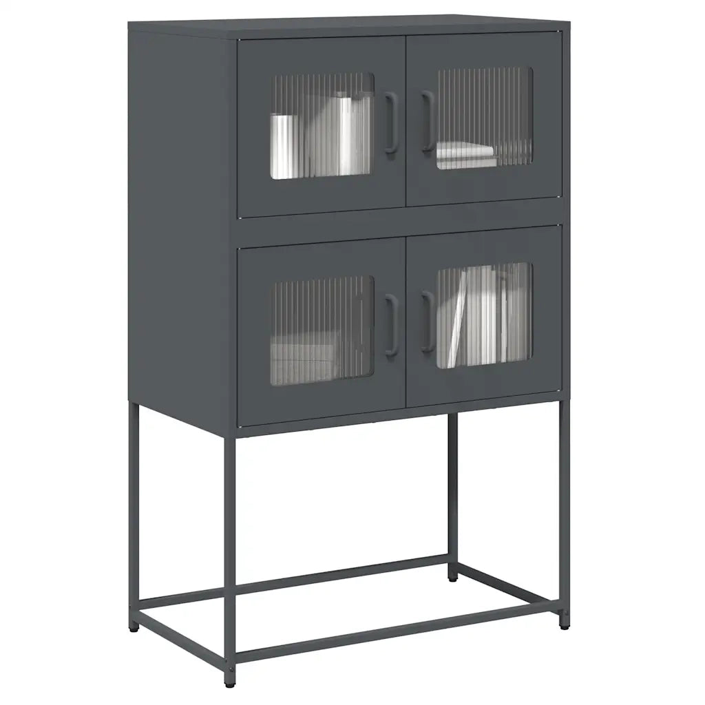 Credenza-Buffet-Armadio da cucina Antracite 68x39x107 cm Acciaio 504132