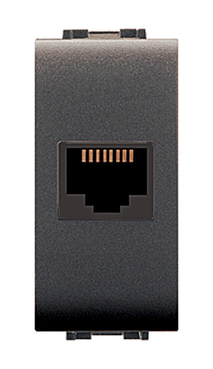 life art.4084 presa telefonico rj11 plug 6/4 nero cod:ferx.41675