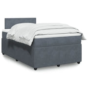 Giroletto a Molle con Materasso Grigio Scuro 120x190 cm Velluto 3287681
