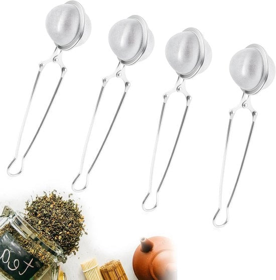 Set di 4 infusori per tè | Infusore per tè in gel | Acciaio inossidabile 304 | Diametro 4,5 cm