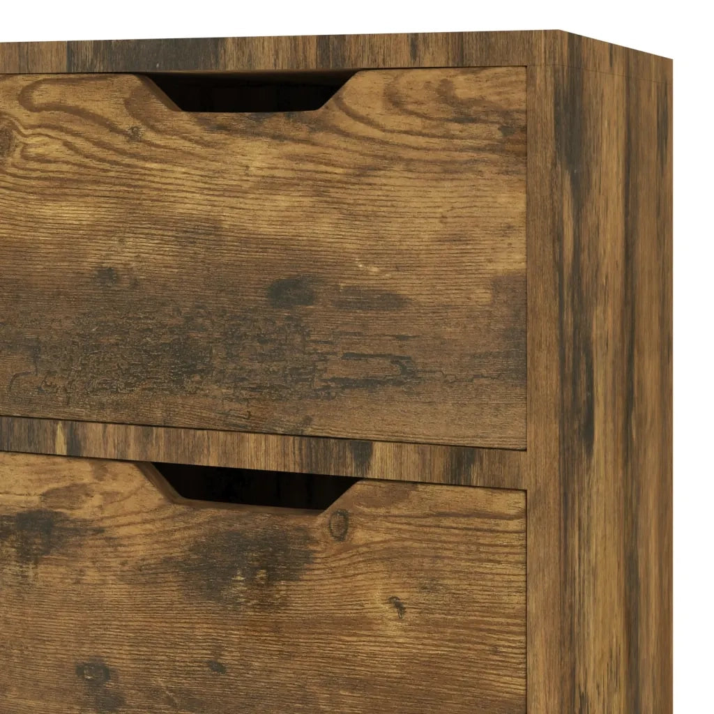 Credenza Rovere Fumo 90x30x72 cm in Legno Multistrato 326821