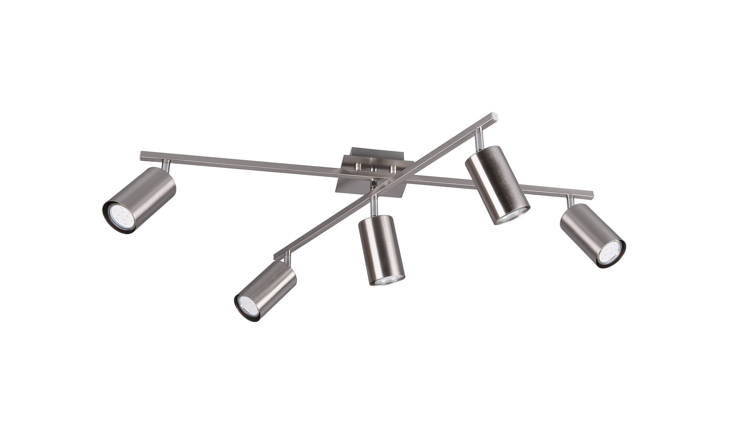 Plafoniera da Interno  GU10 in Metallo Nickel Opaco