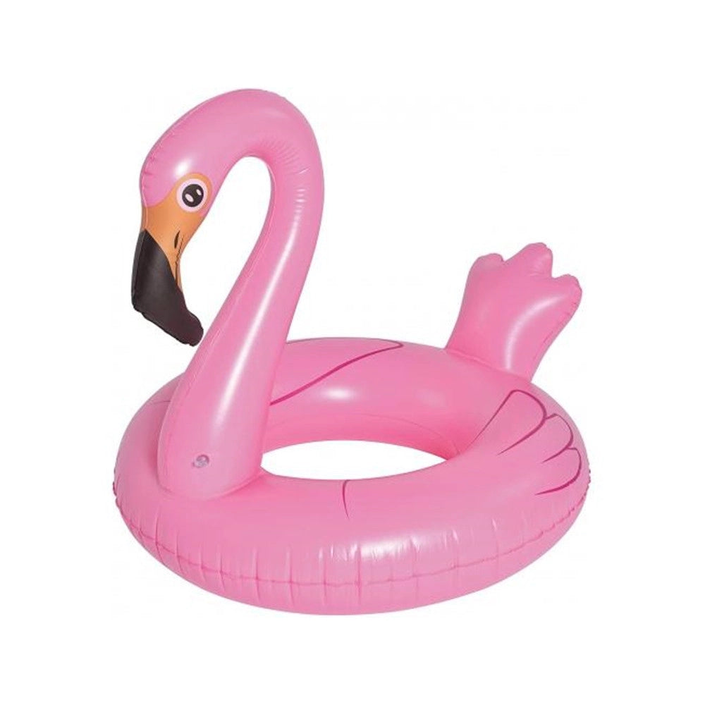Trade Shop - Salvagente Gonfiabile Ciambella Forma Fenicottero Rosa 116x105x95cm Mare Piscina 016140 -