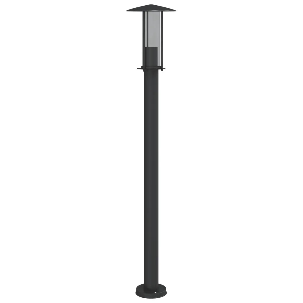 vidaXL Lampada da Terra per Esterni Argento 100 cm in Acciaio Inox
