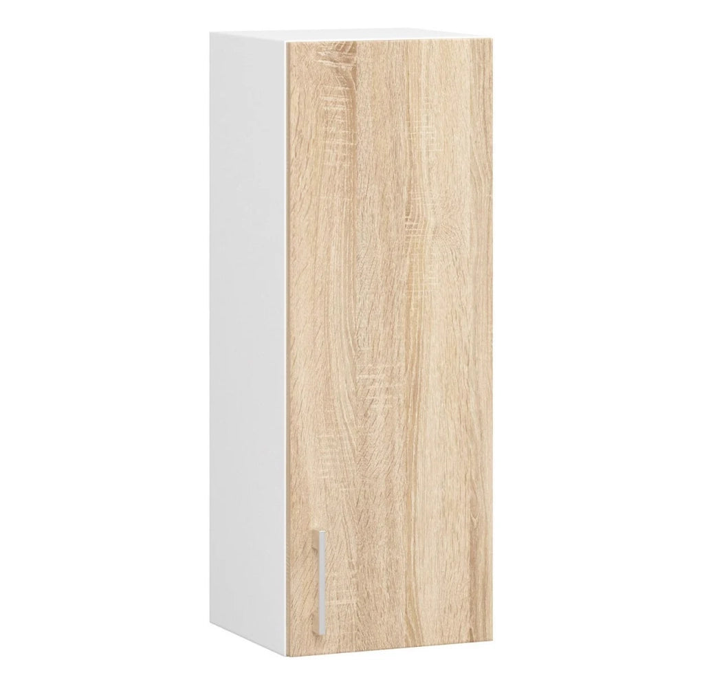 Mobile da cucina pensile sistema AKORD LIMA Bianco 30 cm 1 anta inserto frontale Sonoma Quercia 30x30,5x72 cm