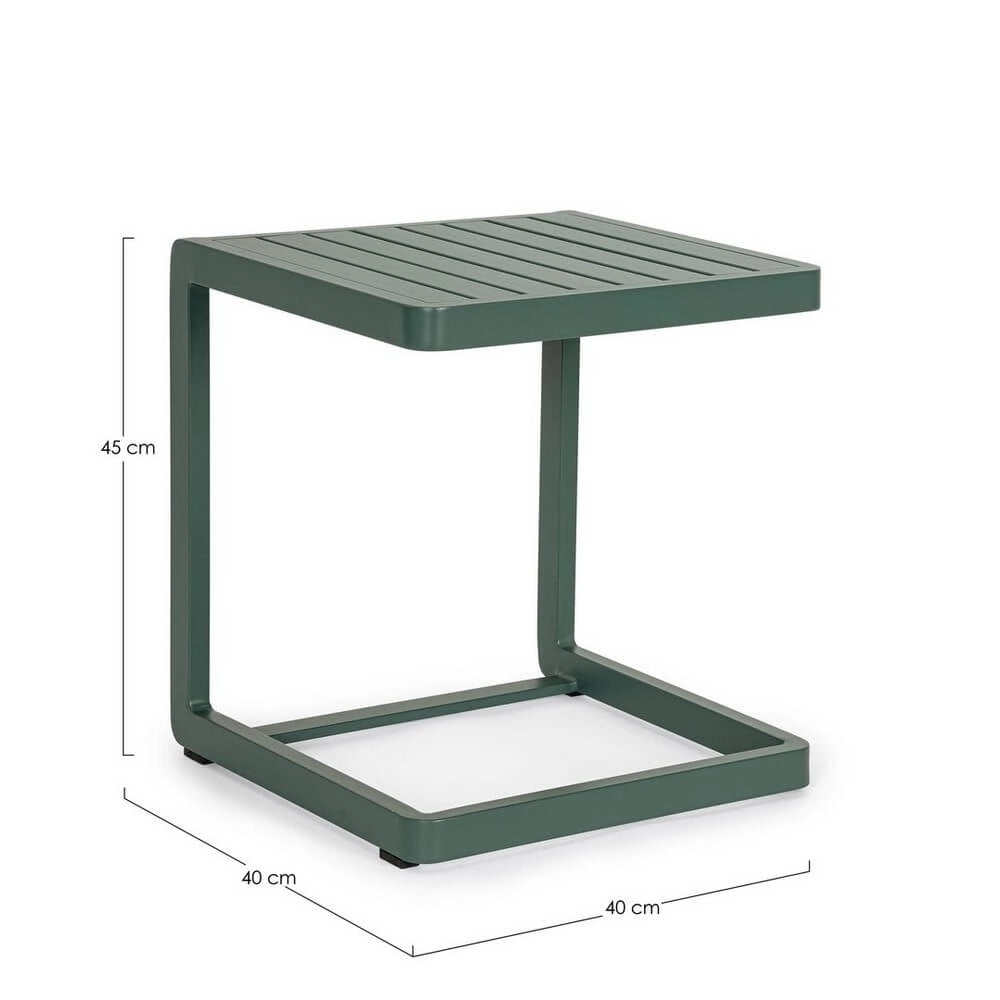 Set di 2 Tavolini da Esterno in Alluminio Verniciato 40x40 - DRYDEN