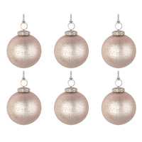 Palline di Natale in Vetro Oro Champagne Strass Elegantia Diametro: 80 mm