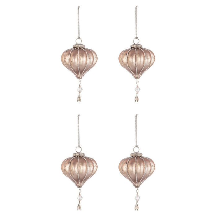 Palline di Natale in Vetro Pendaglio Oro Campagne Valiant