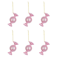 Pallina di Natale a Forma di Caramella in Vetro Toffee Colore: Rosa