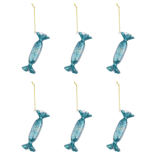 Pallina di Natale a Caramella con Glitter Toffee Colore: Azzurro