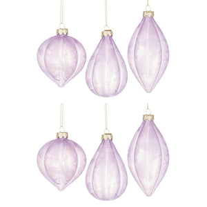 Pendaglio Albero di Natale in Vetro Lilla Elegante Sanity