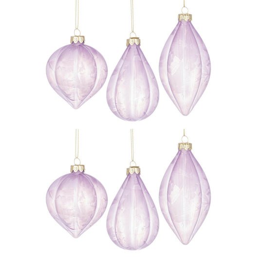 Pendaglio Albero di Natale in Vetro Lilla Elegante Sanity