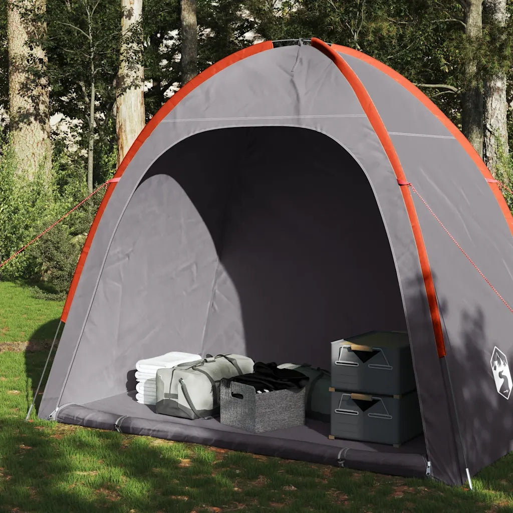 Tenda Portaoggetti-Tenda deposito da esterno Grigio e Arancione Impermeabile 207948