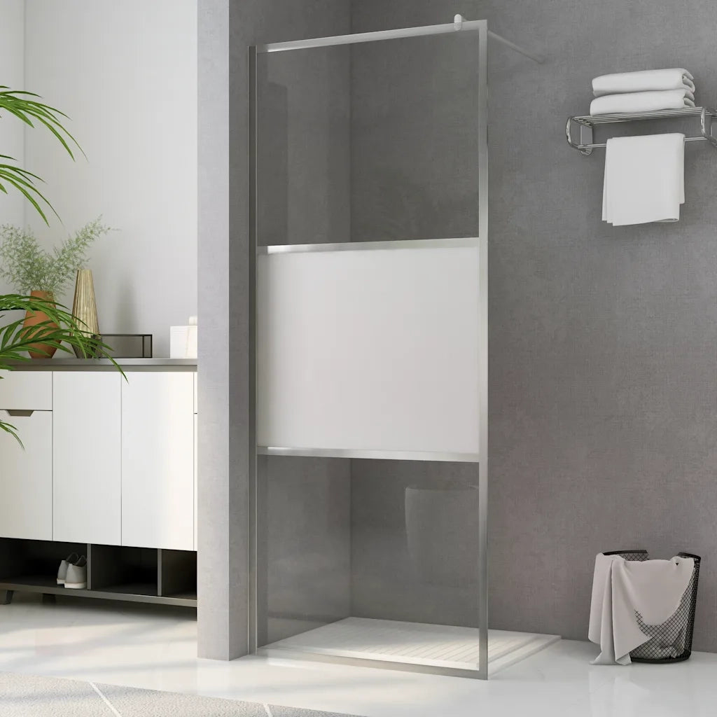 Parete per Doccia Walk-in Vetro Semi Smerigliato ESG 90x195 cm 146641