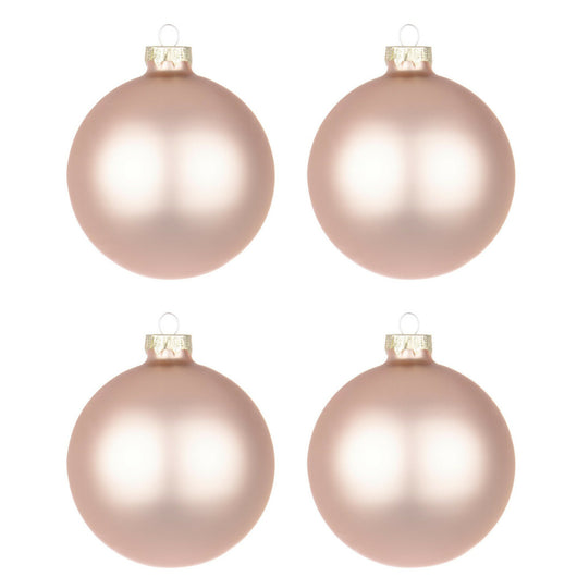 Palline di Natale in Vetro Rosa Opaco Addobbi Albero Diametro: 100 mm