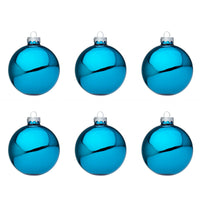 Palline di Natale Blu Oceano Lucido in Vetro Bizzotto Diametro: 80 mm