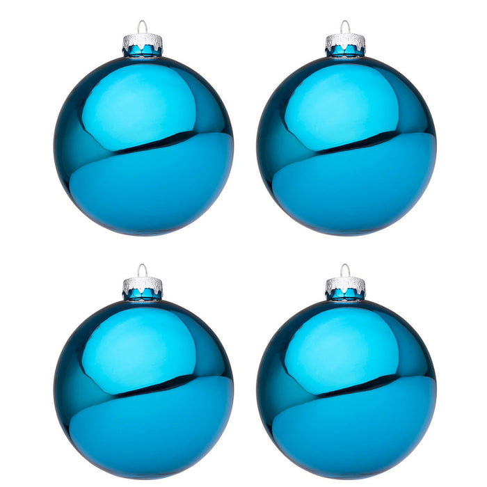 Palline di Natale Blu Oceano Lucido in Vetro Bizzotto Diametro: 100 mm