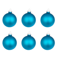 Palline di Natale Blu Oceano Lucido in Vetro Bizzotto Diametro: 80 mm