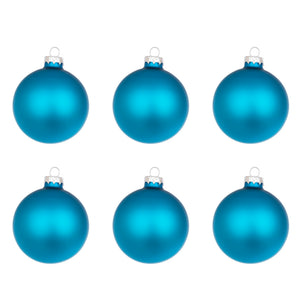 Palline di Natale Blu Oceano Lucido in Vetro Bizzotto Diametro: 80 mm