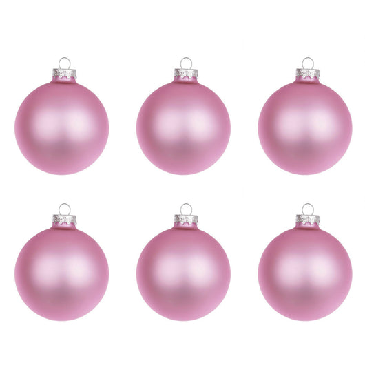Pallina di Natale Rosa Opaco in Vetro Addobbi Albero Diametro: 80 mm