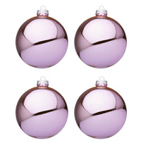 Palline di Natale Rosa Caldo Lucido in Vetro Addobbi Albero Diametro: 100 mm