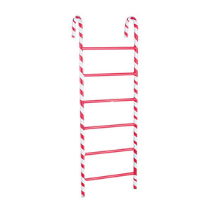 Scaletta di Babbo Natale in Metallo Bianca e Rossa 60 cm