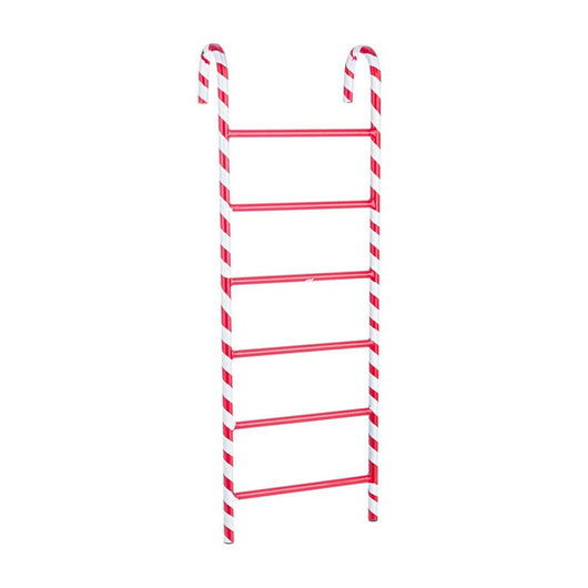 Scaletta di Babbo Natale in Metallo Bianca e Rossa 60 cm