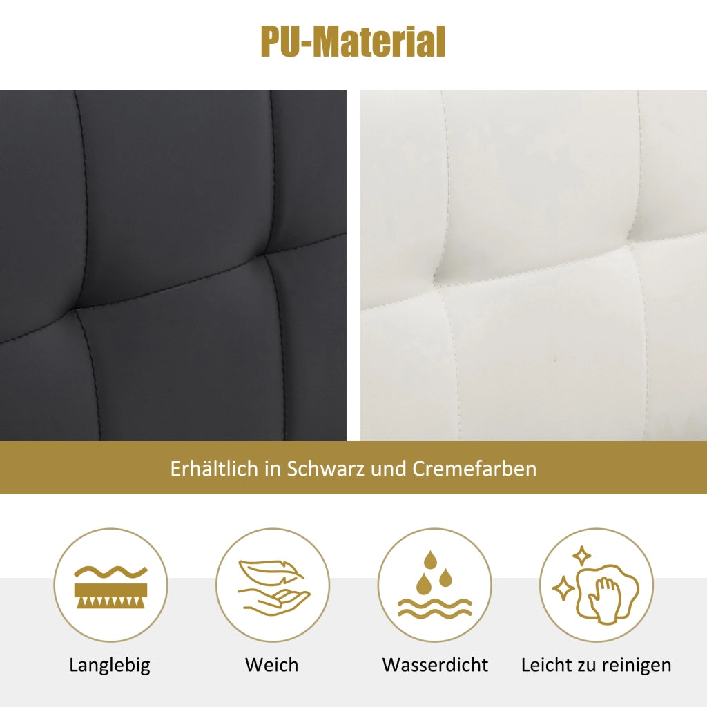 Letto Contenitore 140 x 200 cm; Letto Matrimoniale con Vano Nascosto e Sollevamento Idraulico; senza Materasso; PU Bianco