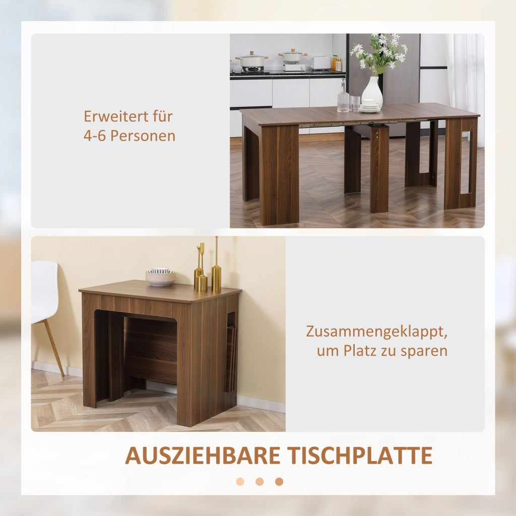 TAVOLO DA PRANZO ALLUNGABILE 180x85x75 cm Marrone con piano pieghevole