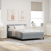 Letto a molle con materasso Grigio chiaro 140 x 190 cm Tessuto 3338762