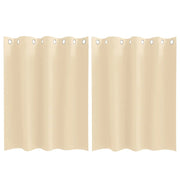 Tende Oscuranti | Tende Blackout con Anelli 2 pz Crema 140 x 140 cm Poliestere