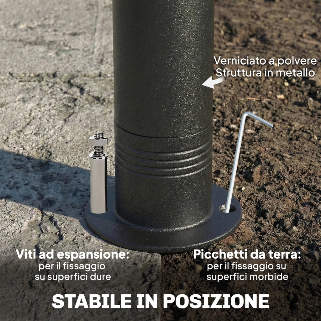 Gazebo da Giardino ¨C Zephmum ¨C Grigio Scuro 3x3 m Doppio Tetto