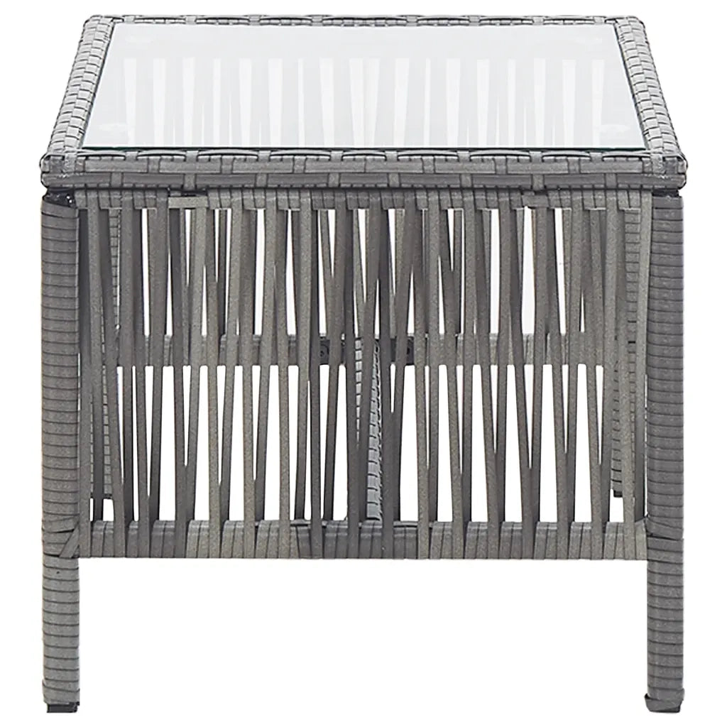 Set Divani da Giardino 4 pz con Cuscini in Polyrattan Antracite cod mxl 35151