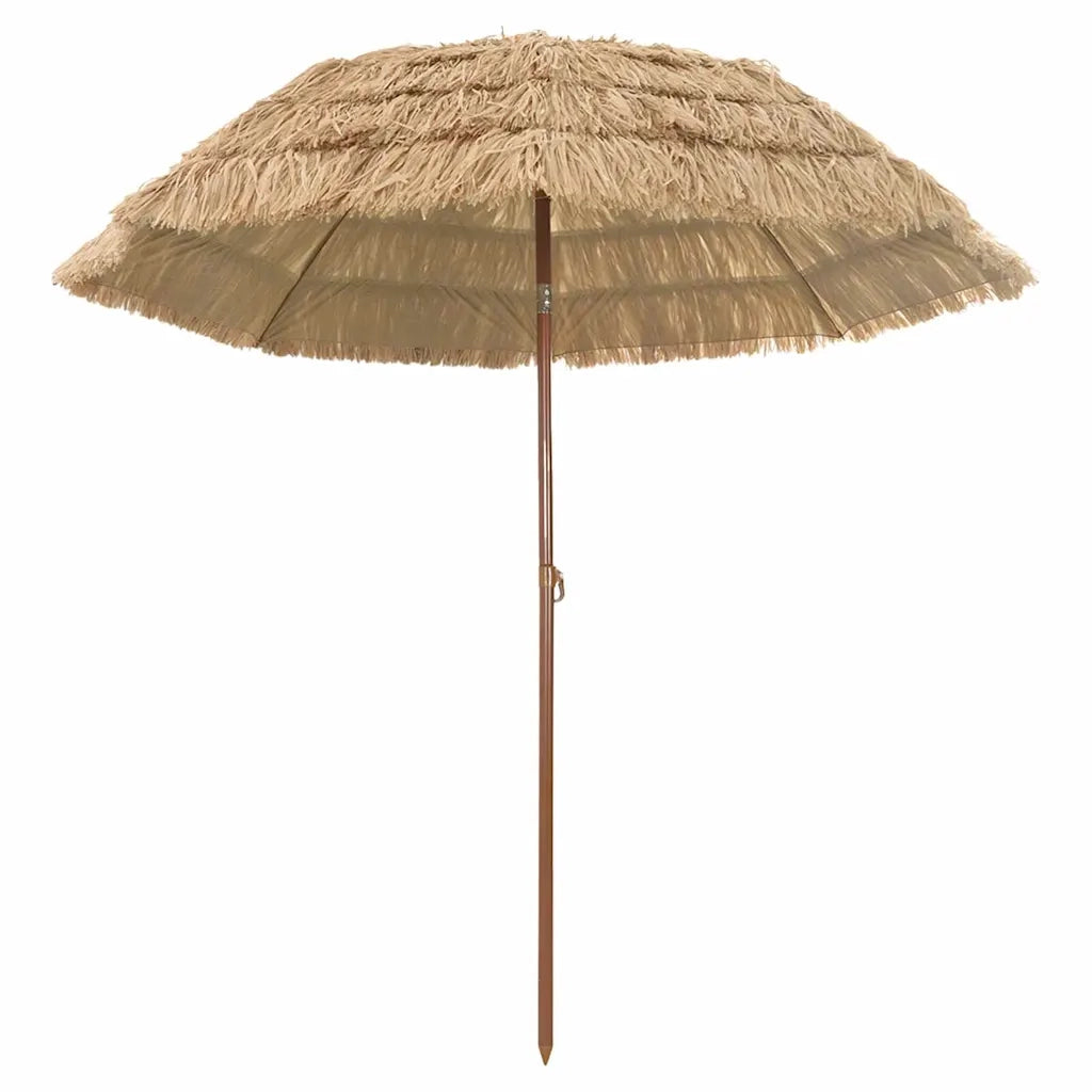 vidaXL Ombrellone da Spiaggia Marrone Ø 206 x 209.5 cm Acciaio