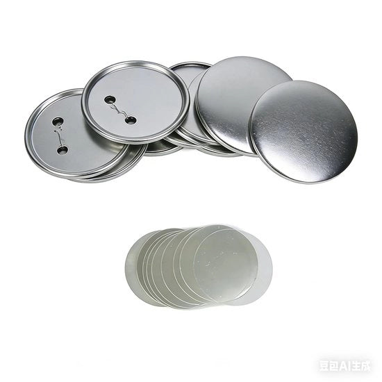 Set di Spille a Knop 100 pezzi - Piastrina Rondella - Superficie Lucida - Fai da Te - Materiali per Ricamo Creativo - Oggetti Unici da Regalo
