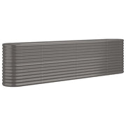 Fioriere | Cassetta per fiori | Letto Giardino Acciaio Zincato 260x40x68 cm Grigio