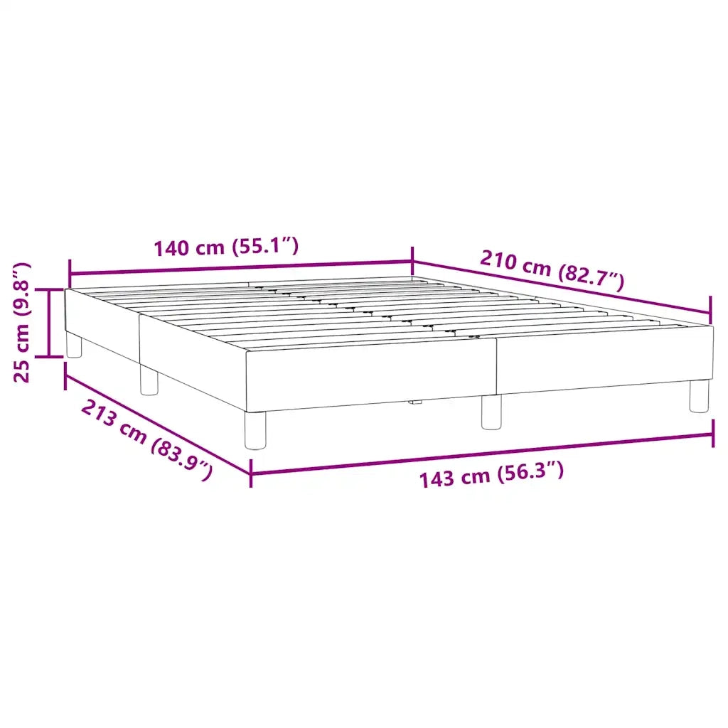 vidaXL Giroletto a Molle senza Materasso Nero 140x210 cm in Velluto