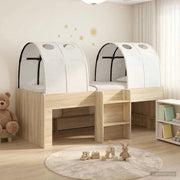 Letto con Tunnel 3 pz Rovere Sonoma e Bianco 98.5 x 200 cm 3423557