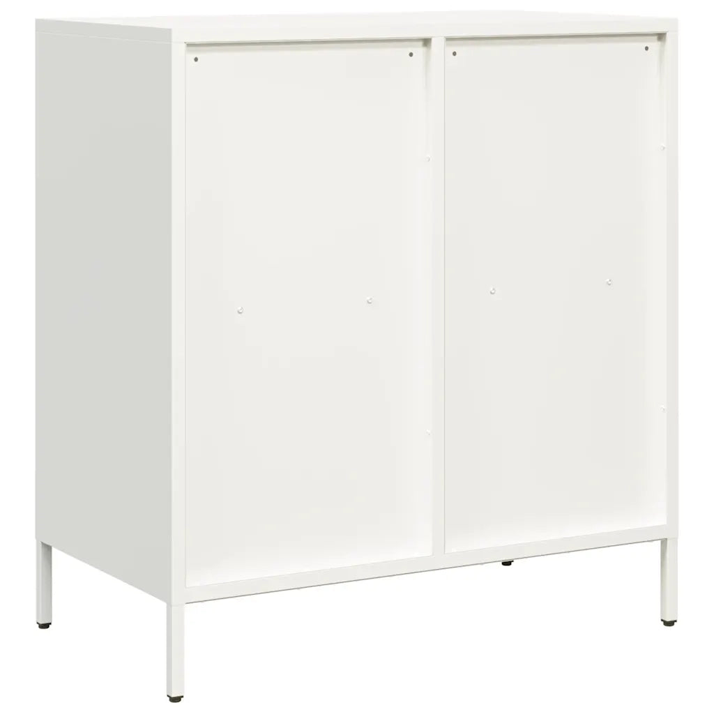 vidaXL Credenza Bianca 68x39x73,5 cm in Acciaio Laminato a Freddo