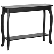 Consolle Nero 100 x 30 cm Scaffale Espositore Moderno in Stile Francese Soggiorno Corridoio Camera da Letto