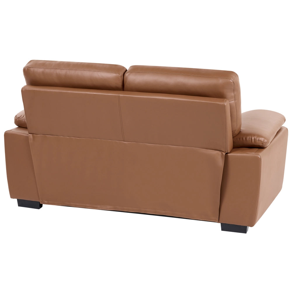 Set divano Nero 3 + 2 posti in ecopelle soggiorno stile moderno