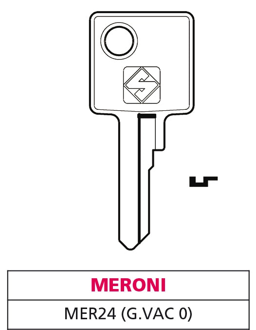 Silca CHIAVE OTTONE MER24 (G. VAC 0) MERONI 20.00 pz
