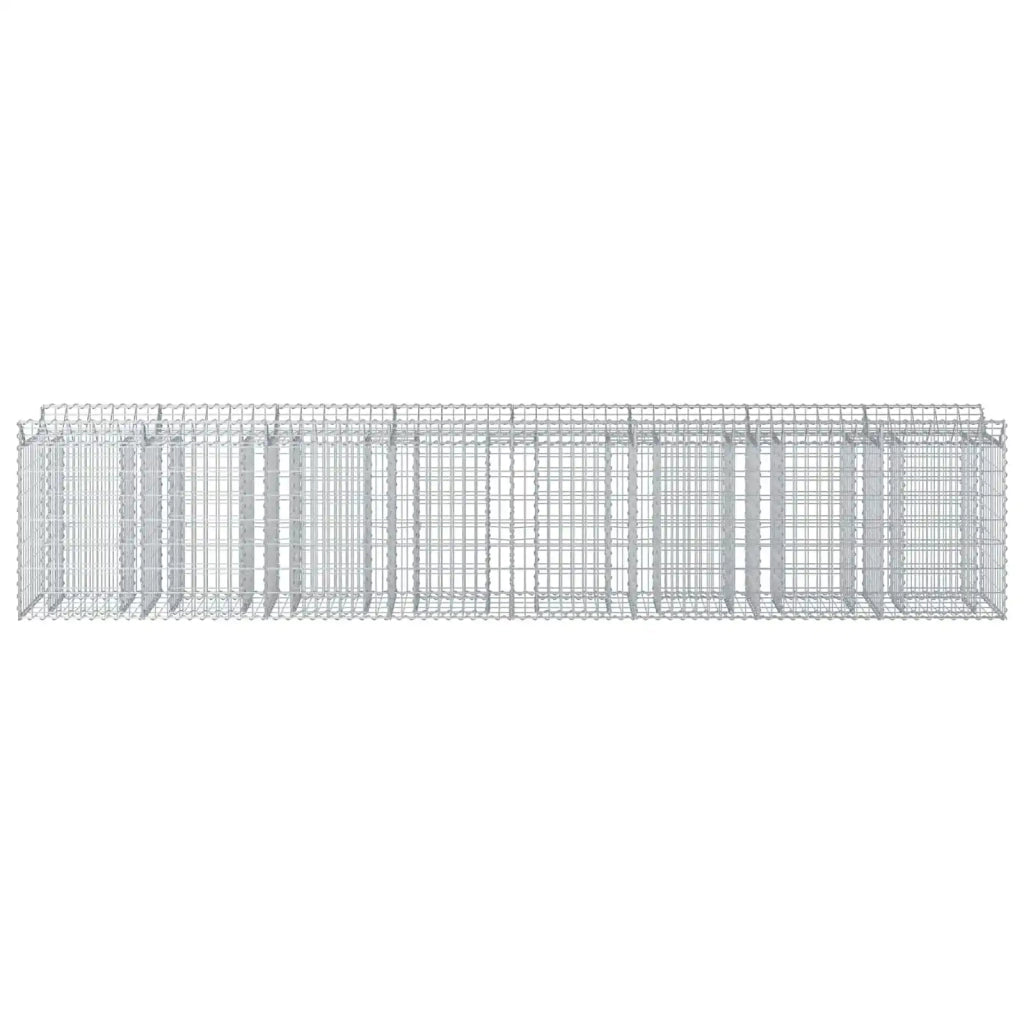 Letto rialzato in gabbione 3 pz Argento CFW7704035