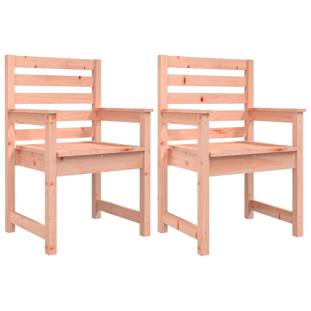 Sedie da Giardino 2pz 60x48x91 cm Legno Massello di Douglas