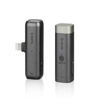 Microfono wireless BOYA WM3D con adattatore Lightning e scatola di custodia e ricarica I Microfono wireless a 2,4 GHz in microfono omnidirezionale I Per fotocamera, PC