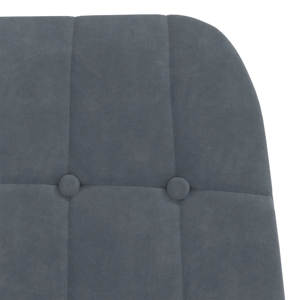 Poltrona Relax con Poggiapiedi Grigio Scuro in Velluto 3315139