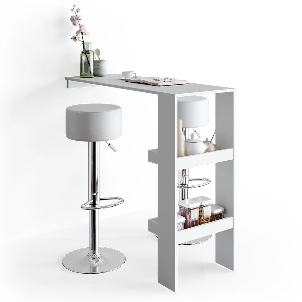 Vicco Set di 2 sgabelli da bar Bianco 33 x 92 cm 2 parti