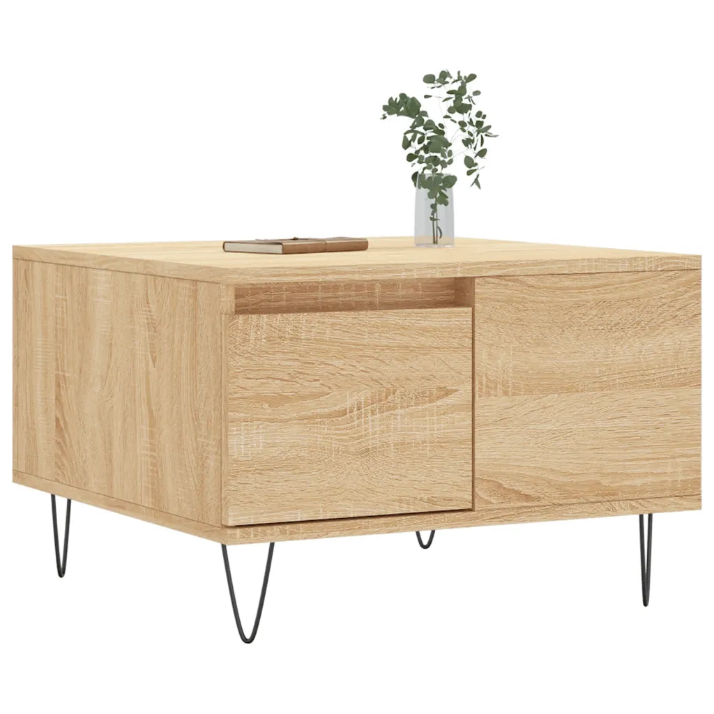 Tavolino Salotto-Tavolino da soggiorno-Tavolo Rovere Sonoma 55x55x36,5 cm Legno Multistrato 599206