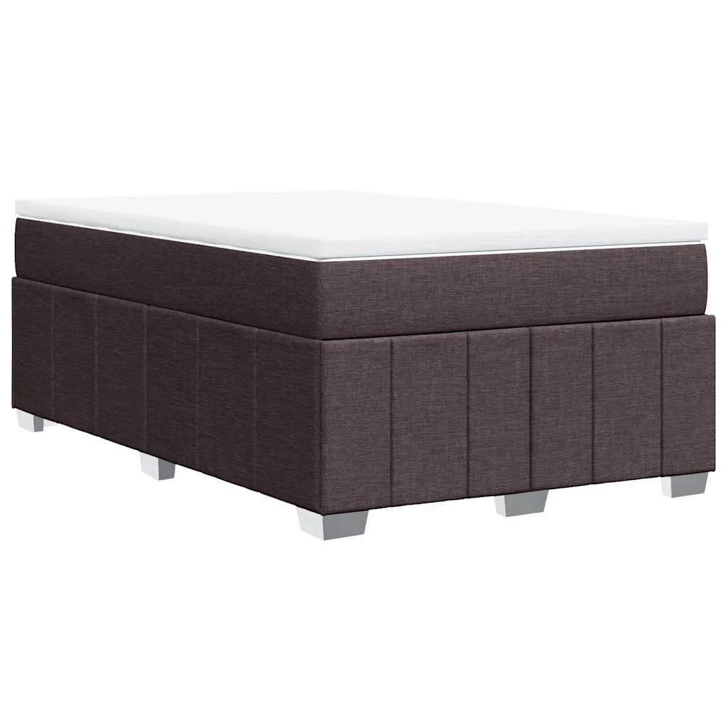Giroletto a Molle con Materasso Marrone Scuro 120x200cm Tessuto 3285466